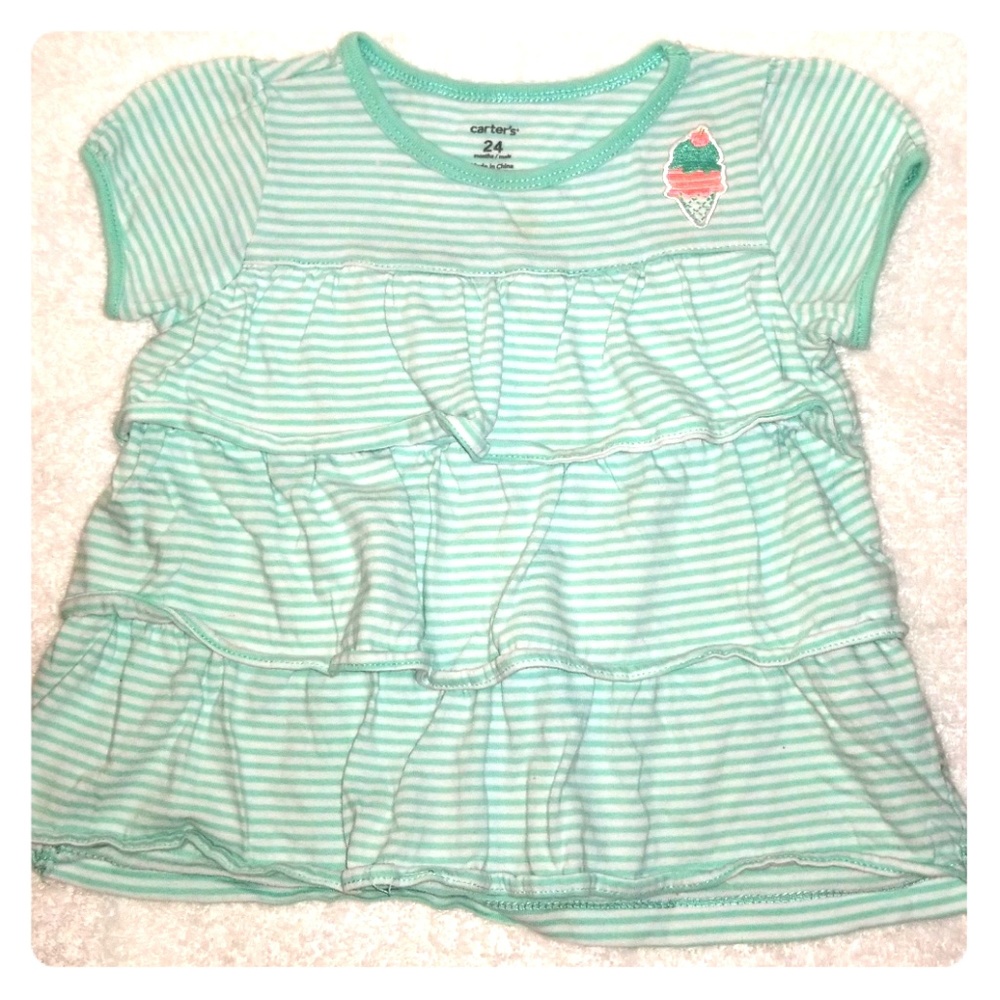 Peplum striped shirt